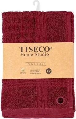 Tiseco Home Studio Keukendoeken Badstof Pharao 50x50 Cm Red - 2 Stuks -meubels winkel product 986199