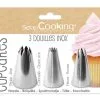 SCRAP COOKING ScrapCooking Spuitmondje Cupcakes Set 3 Stuks - RVS -meubels winkel product 987858