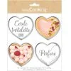 SCRAP COOKING ScrapCooking Uitsteekringen Hart 4 Stuks 7.5x8 Cm - RVS -meubels winkel product 987864