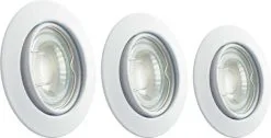Twilight Inbouwspot GU10 3-pack Wit 3x 5W 400 Lumen Dimbare Lamp Inbegrepen