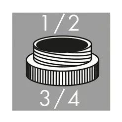 TIGER SPLASH - REDUCTIERING/VERLOOPSTUK 1/2"X3/4" - CHROOM -meubels winkel product 991471