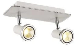 Φαντασία Fantasia Xzibit Plafondspot Wit-Chroom 2x 5W GU10 Led Lampen